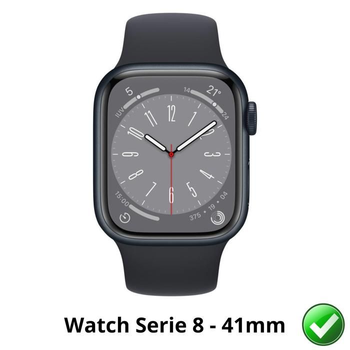 Protection écran pour Watch Serie 8 - 41mm [Pack 6] Film Plastique Protecteur Résistant Ultra Mince Phonillico