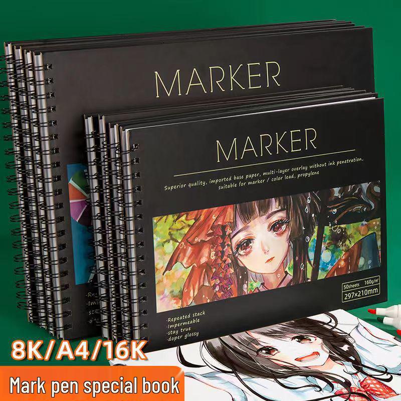 Thickened 8K A4 Anime Marker Notebook for Students Hand Drawing