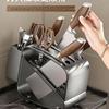 Stainless Steel Tabletop Knife Holder & Storage Rack