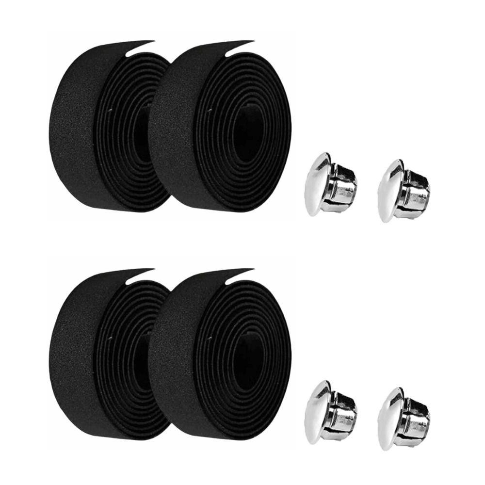 

2 Set Shock Absorption Bike Handlebar Tape Soft Bicycle Bar Tapes Mountain Cycling чорний