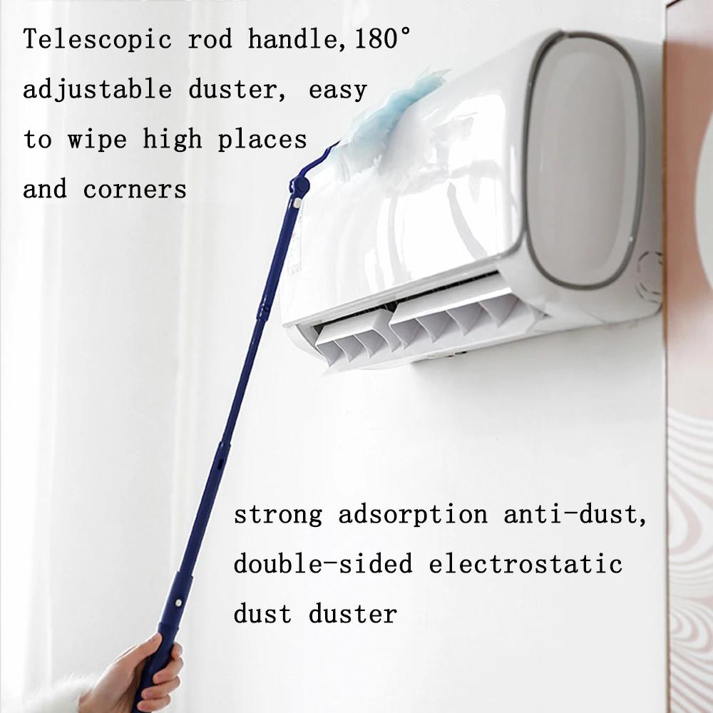 30Pcs Dust Magnet Cloth Dust Brush Electrostatic Absorbent Fiber Duster Air-condition Car Furniture Clean Microfiber With Handle