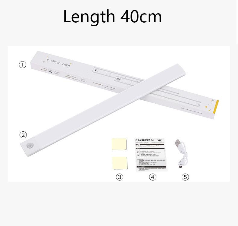 1 luz de gabinete com sensor de movimento LED, luz de gabinete sob o balcão, luz noturna de cozinha recarregável USB magnética sem fio, luz alimentada por bateria