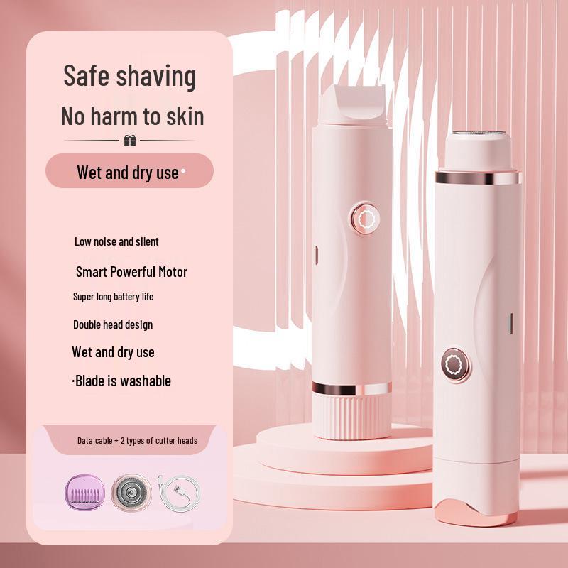 Dual-Head Epilator & Electric Shaver: Unisex Hair Removal & Trimmer