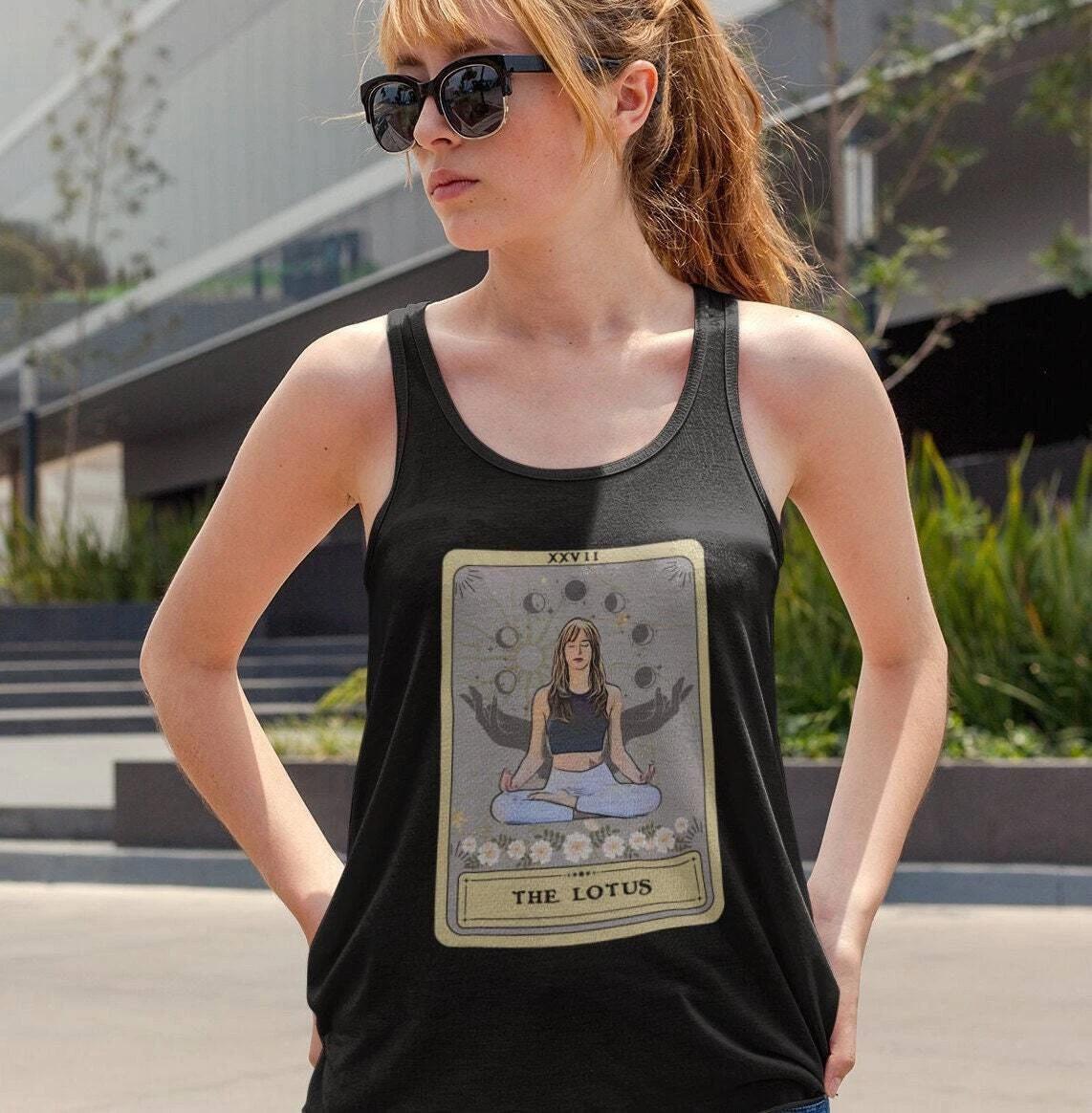 The Lotus Tarot Card Tank Top, Yoga Pose 2XL