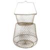 Steel Wire Fish Baskets Cage Portable Fishing Basket for Freshwater Saltwater