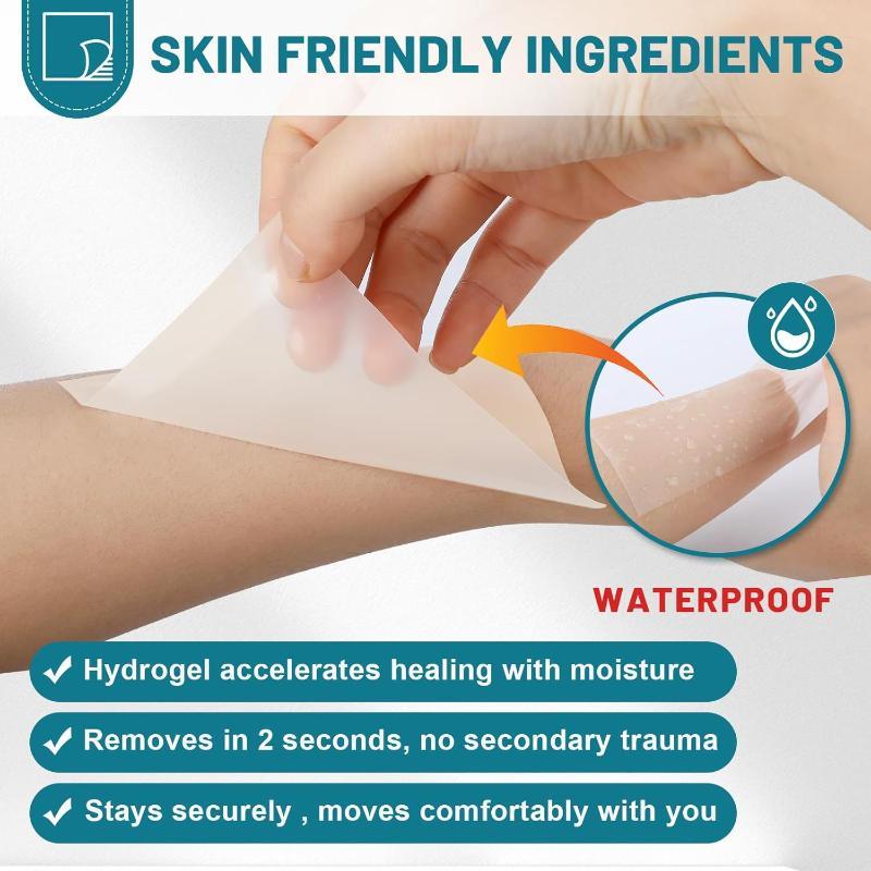 Hydrocolloid Roll For Wound Care Hydrocolloid Patch Bandages With Self-Adhesive Bed Sore Bandages Highly Absorbent For Burn