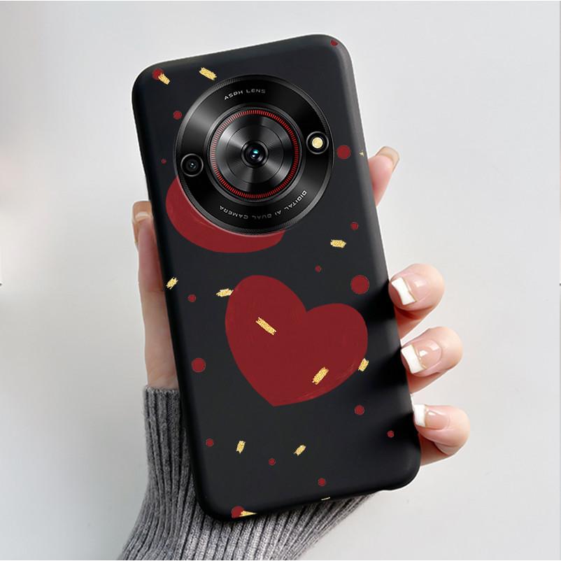 

Phone Case For ZTE Blade A75 5G Z2357N / Nubia Focus 5G Casing Luxury Fashion Butterfly Flower Soft Silicon Black TPU Back Cover ZTE Blade A75 5G
