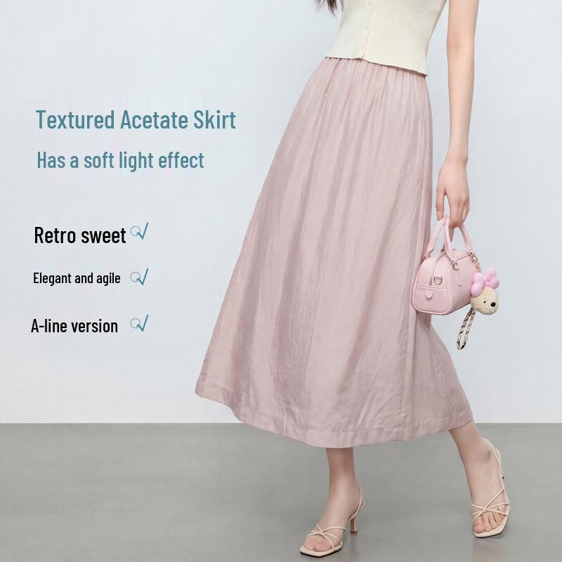FivePlus High-Waisted A-Line Midi Skirt L
