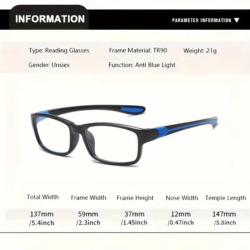 3/1 PCS Sports Reading Glasses Men Women - Comfortable Stylish Presbyopic Readers with Polycarbonate Lenses Bulk