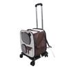 Pet Carrier Backpack with Wheels 2 in 1 Breathable Window Large Capacity Portable Rolling Cat Dog Carrier Bag for