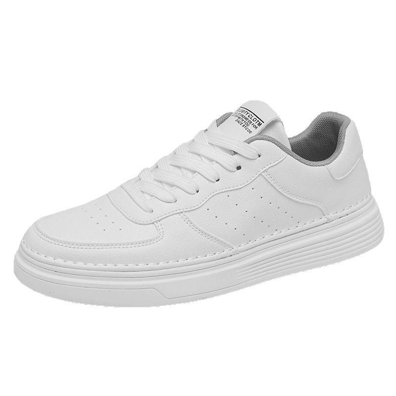 Korean Version of Trendy Sports Board Shoes Fashion Casual Men's Simple White Shoes Four Seasons Low-top Outer Wear Lace-up Student Shoes