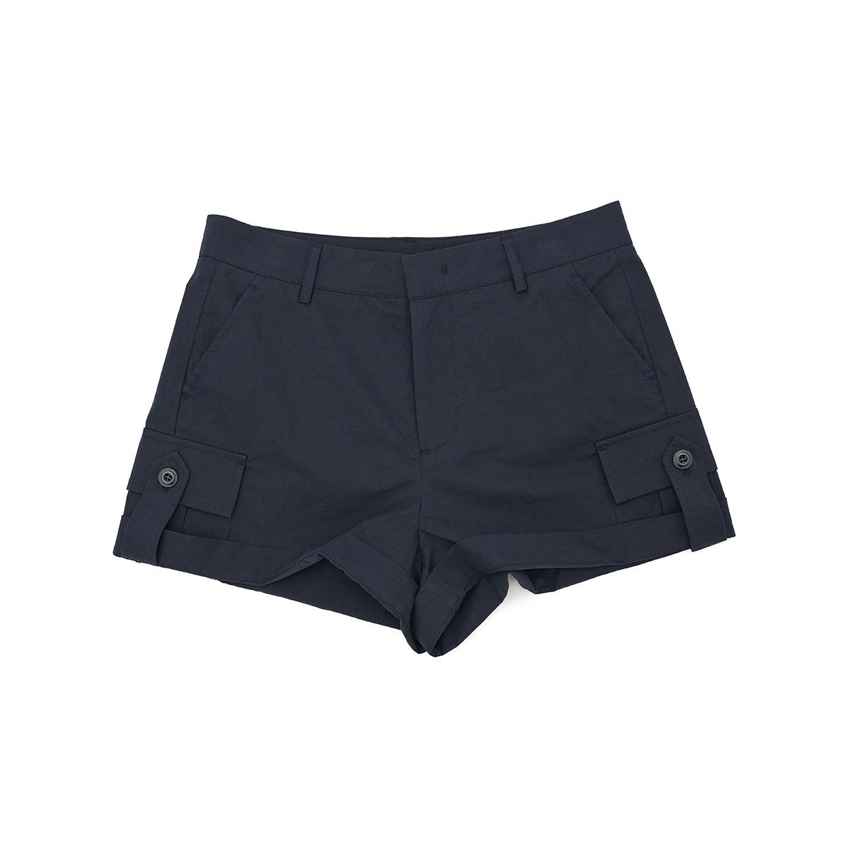 

DaiHe Spring Women s Casual High-Waisted Cargo Shorts - Solid Color, Versatile & Relaxed Fit (Model: H60168) Medium темно-синього кольору