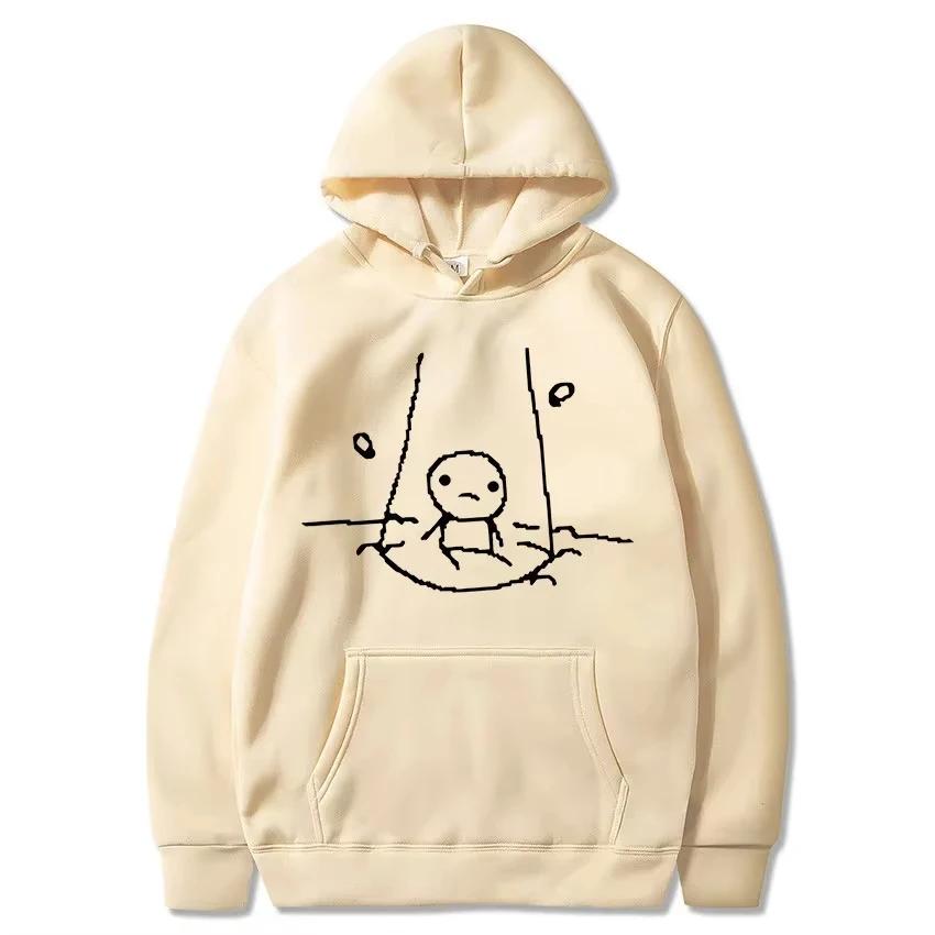 Creative Swinging Man Printed Hoodie Men's Daily Casual Loose Hoodie Autumn and Winter Sports Hoodie Fashion Trend Leisure