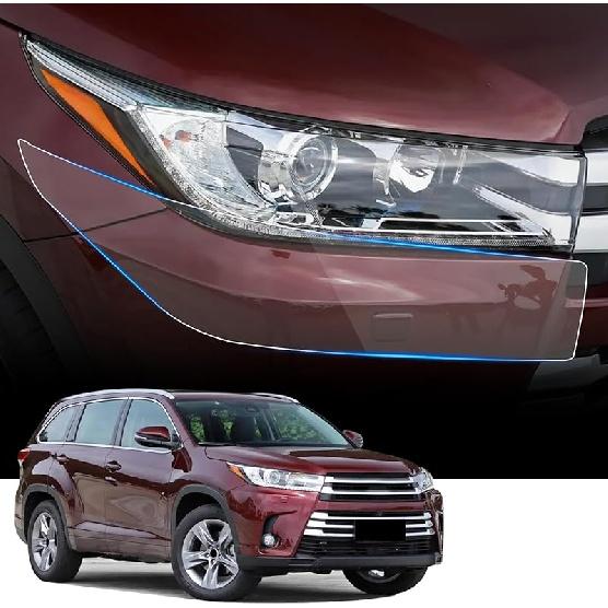 Car Headlight Protection Film for Toyota Highlander 2020 2021 2022 2023 2024 Auto Accessories Lucency Vinyl Exterior Decoration Self Adhesive Sheet