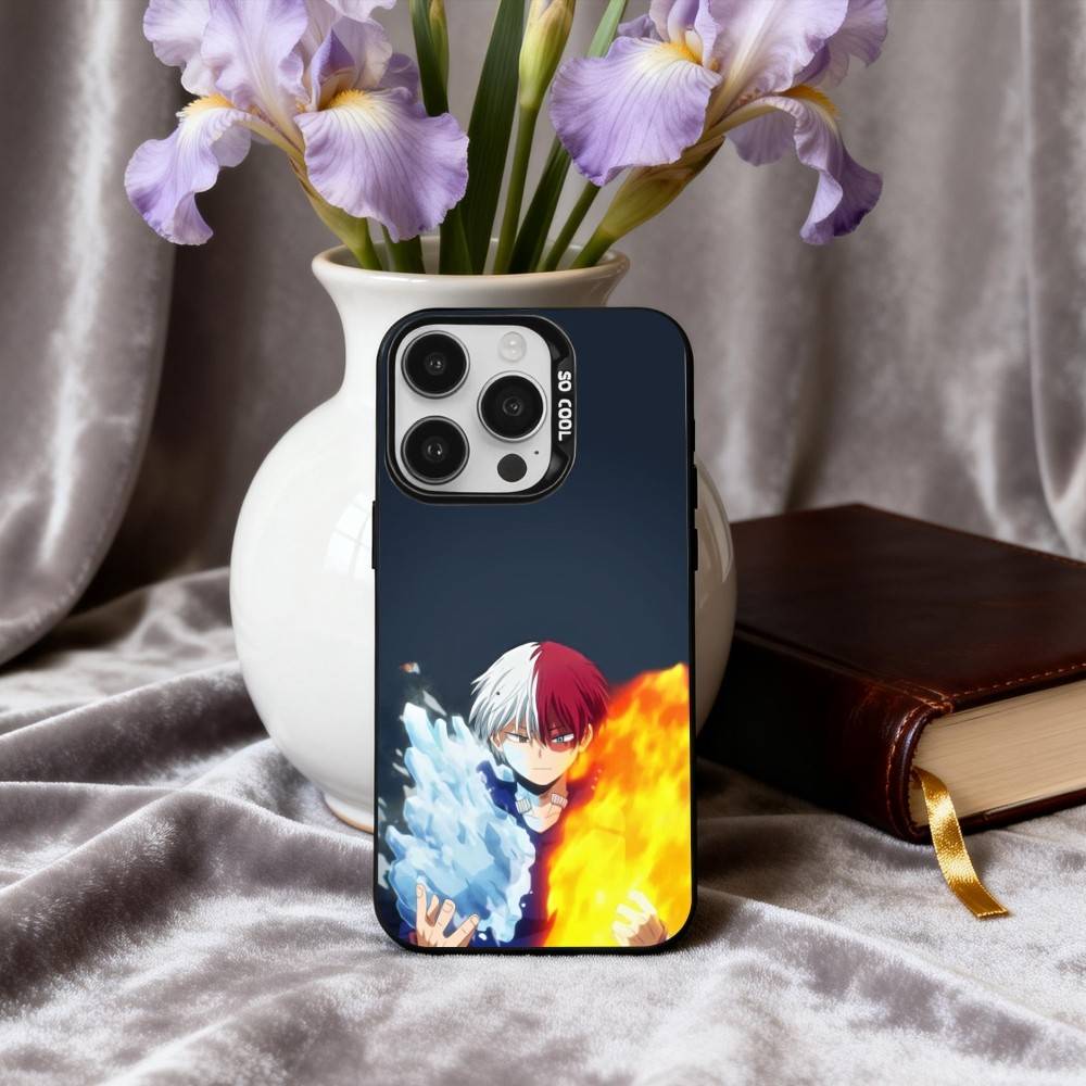 

S-Shoto-O T-Todoroki M-MHA-A Phone Case For iPhone17,16,15,14,13,12,11 Plus,Pro Max Candy Silver Plated Inside Cover iPhone17air