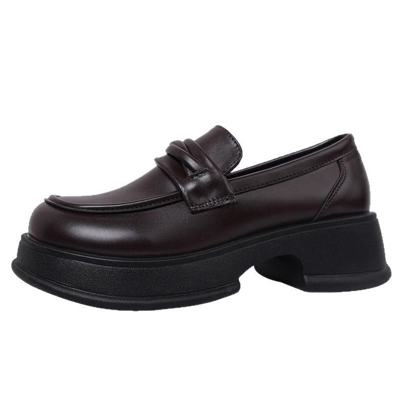 British style platform small leather shoes women's 2025 new spring versatile women's jk single shoes muffin loafers ins tide