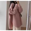 Autumn and Winter Pullover Women Medium and Long Sweater Fashion Loose Office Knitted Bottoming Shirt Solid Color O Neck Long Sleeve Casual Simple Top