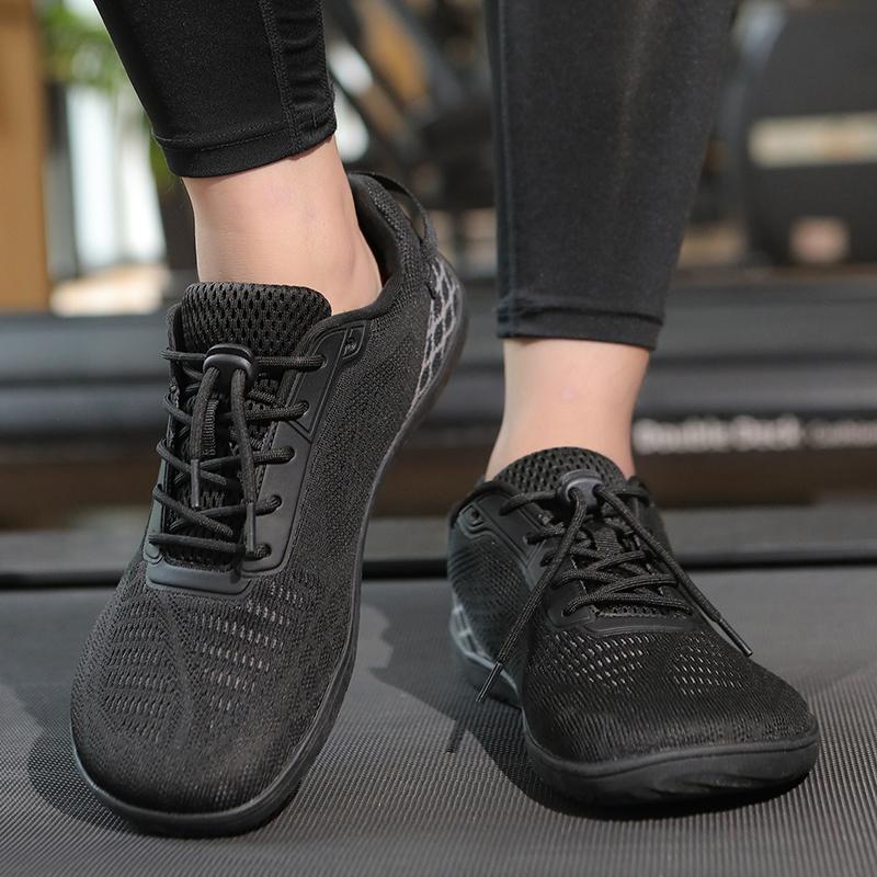 Fashion Wide Toe Men's Running Shoes Minimalist Casual Sneakers Breathable Mesh Walking Shoes Elastic Non-slip Trainers Male Flats