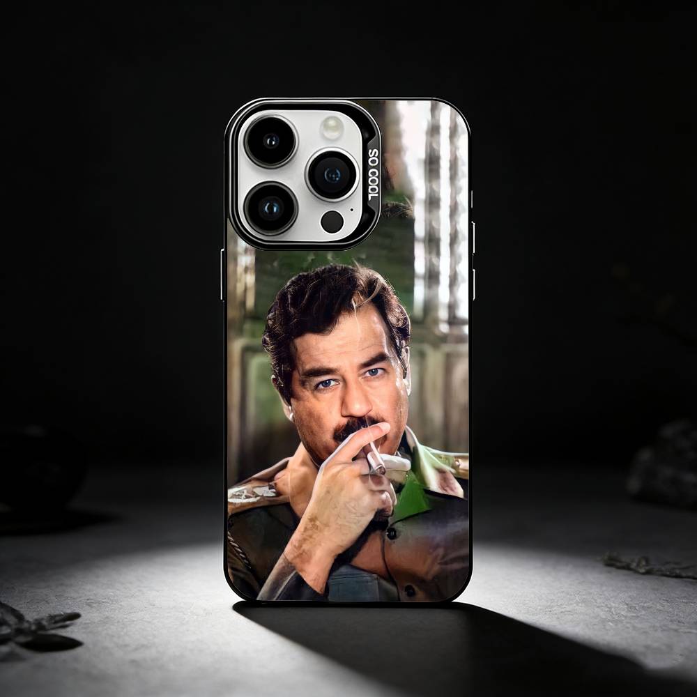 S-Saddam H-Hussein  Phone Case For iPhone 17,16,15,14,13,12,11 Plus,Pro Max,XS,Colored silver phone case