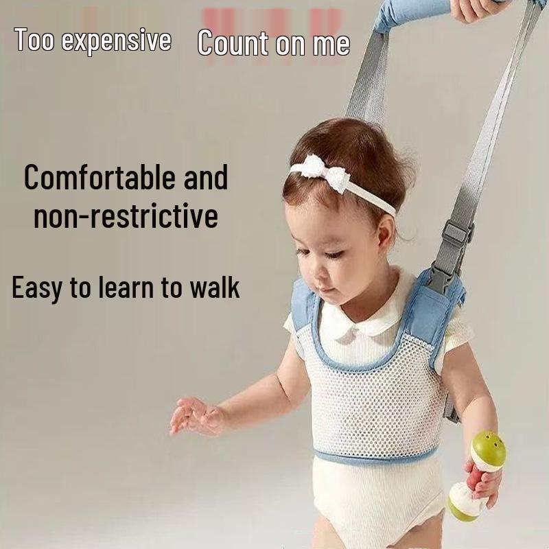 Breathable Infant Walker with Waist Support - Anti-Fall & Anti-Choking Design, All-Season Use