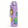 1PC Tool Box Plant Cartoon Print 750ml Color Plastic Sports Water Bottle Leakproof Flip Straw Lid Suitable for Sports Office Home Use