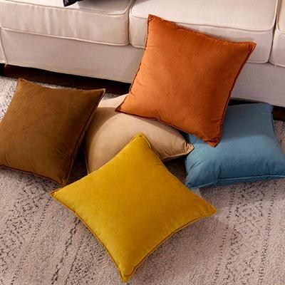 Velvet Solid Color Nordic Throw Pillow Cover for Sofa or Living Room