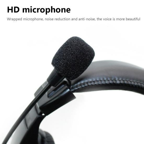 G750 Universal 3.5mm Jack Over-Ear Business Computer Headset Headphone with Mic