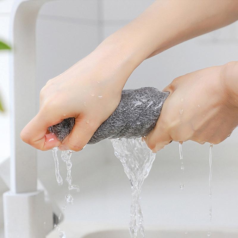 5pcs Dishwashing Towel Cleaning Cloth Dishwashing Cloth Kitchen Dishcloth