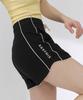 XEXYMIX Contrast Piping Curve Shorts Black Xfk2Ps1103