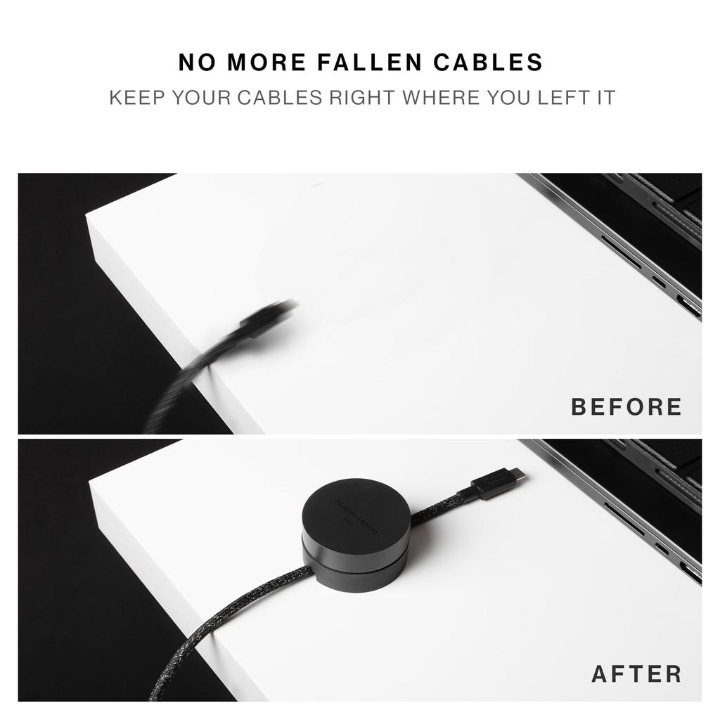 Native Union Weighter Cable Desk Accessory Workspace or Cable Organizer Metal Silicone Design Compatible with All Cables Including and Lightning -