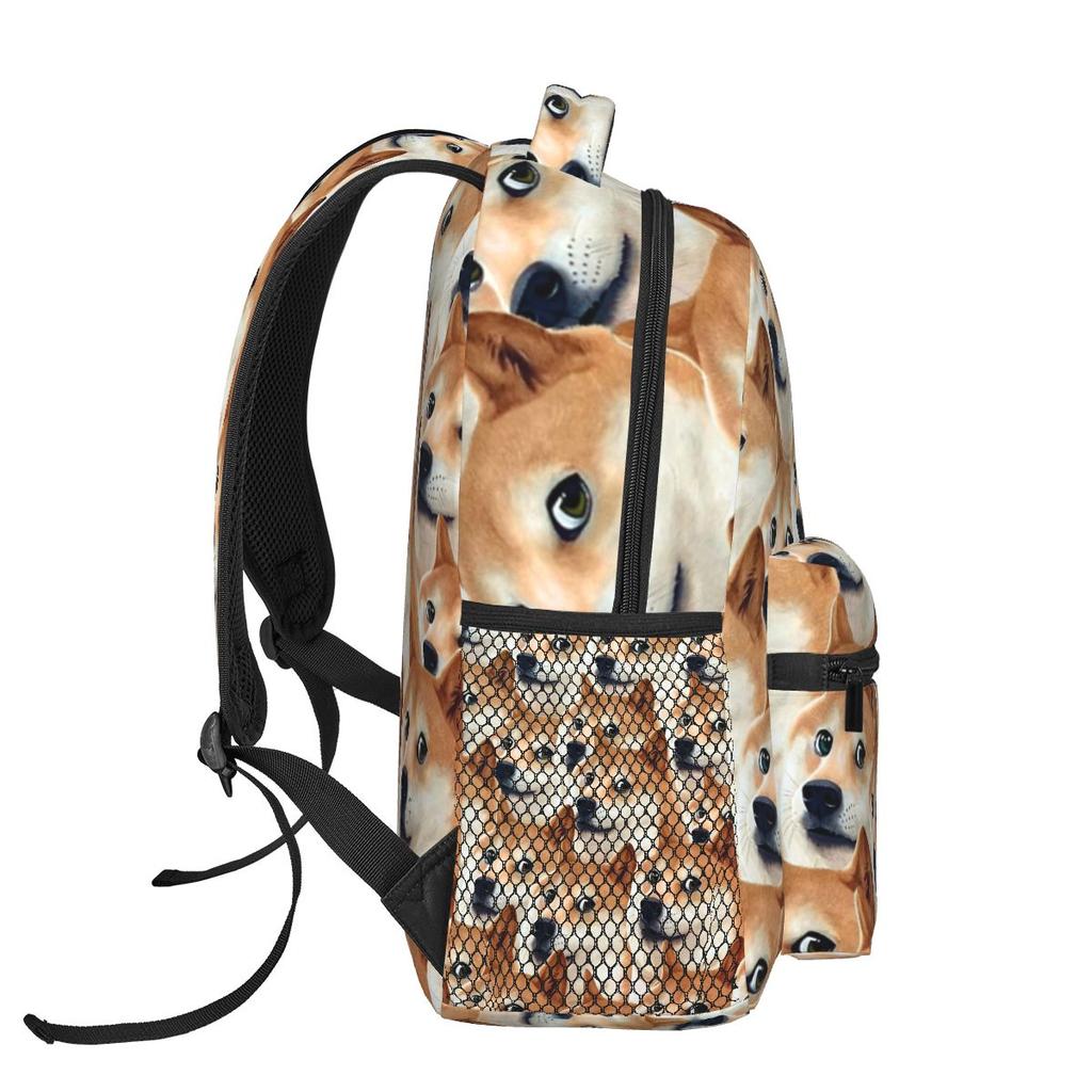 Doge Shiba Inu Memes Backpack Hot Sale Daypack Large Capacity Kids BookBag School Bag Shoulder Bags for Men Women