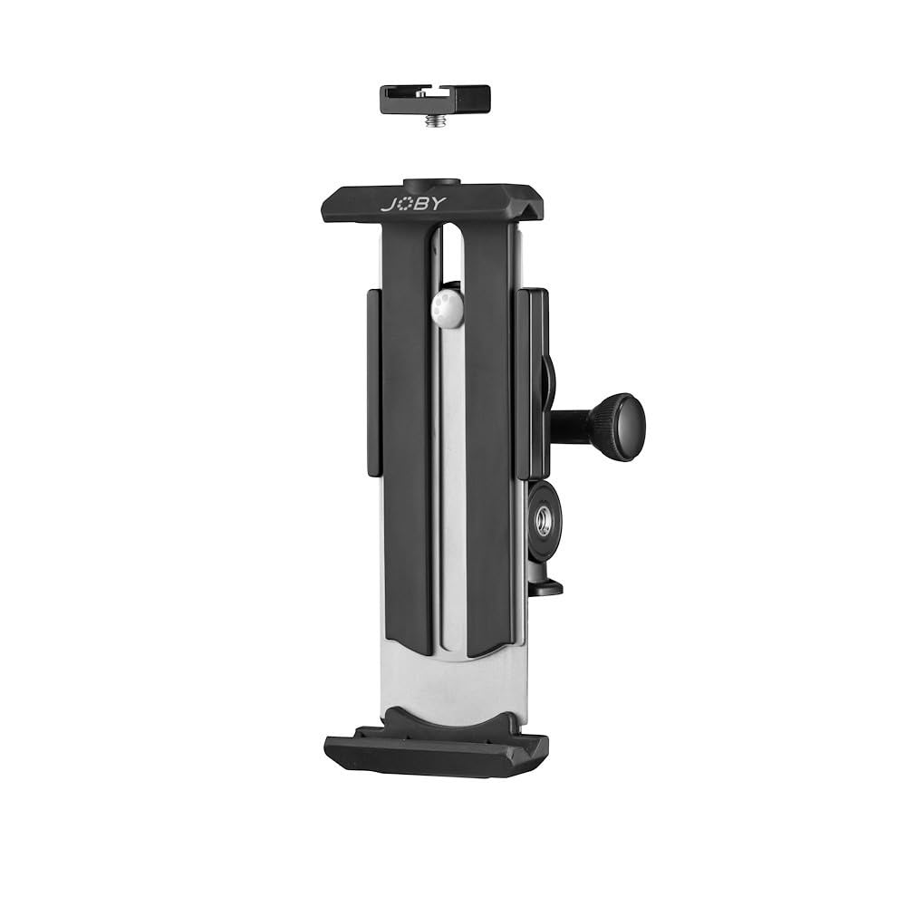 JOBY GripTight Tablet Mount Adapter for PRO2 Female Detachable Cold Compatible with Tablets Wide and Deep Tablets, 1/4" Thread, Shoe, 13-23.5cm 1.7cm