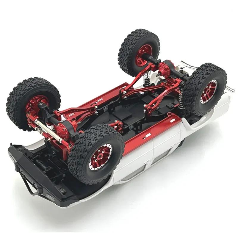Front Rear Axle Foot Pedals Pull Rod Suspension Frame Rudder Base for WPL 1/16 C64 Toyota RC Crawler Car Metal Upgrade Parts