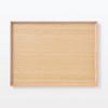 MUJI Wooden Square 35cm Wide X 26cm Deep X 2cm MDC80A2S Tray, Natural, Approx. High,