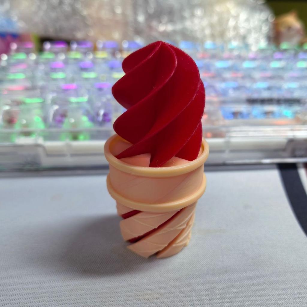 3D Printed Toys Simulation Spiral Sweet Tube Model Realistic Artificial Food Model Fake Food Dessert Decompression Decorative