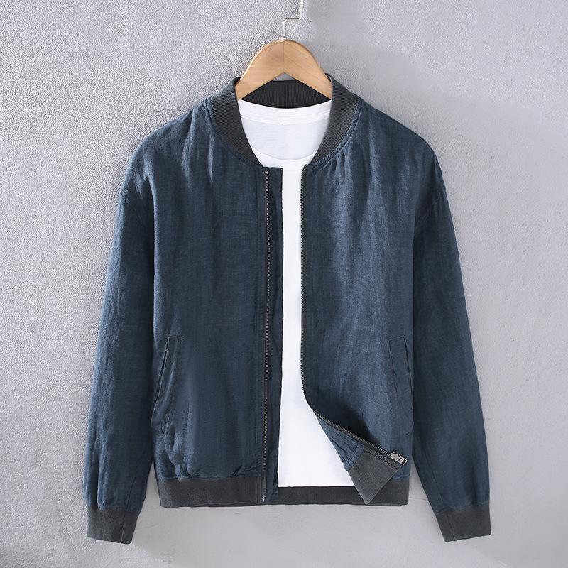 Men's Artistic Youth Long-Sleeve Linen Coat: Comfortable, Breathable, Versatile Casual Wear.