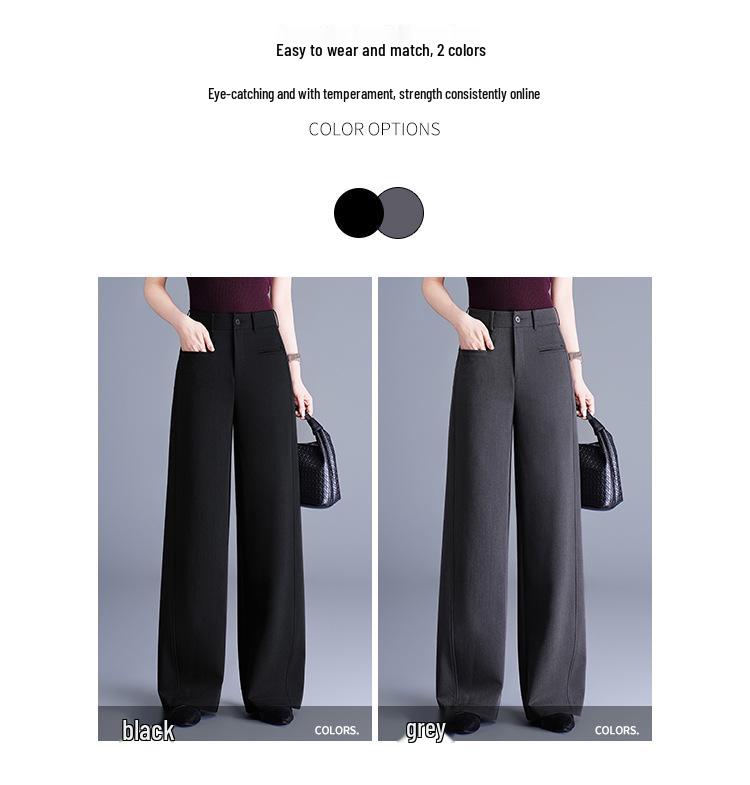 2026 Spring Women's High Waist Straight Leg Suit Pants - Chic, Comfy, and Versatile