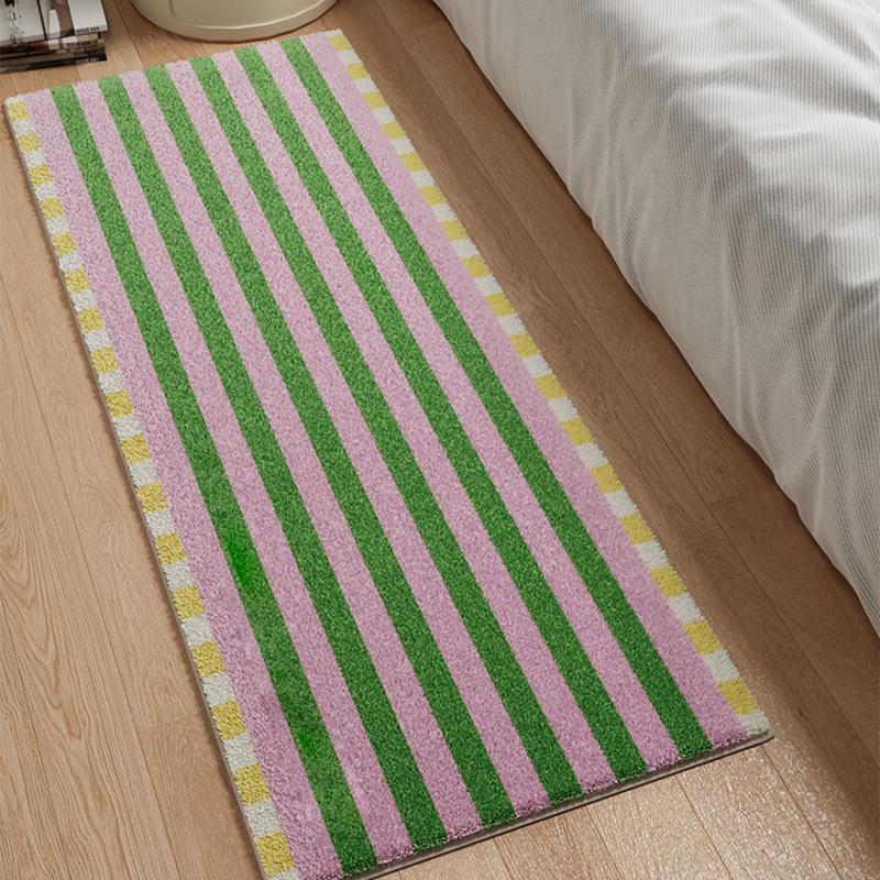 

Ковер для спальни, прикроватный коврик, украшение для дома, корейский длинный ковер, мягкие плюшевые напольные коврики, пушистый декор для гостиной, ковры для зонирования 40x120cm