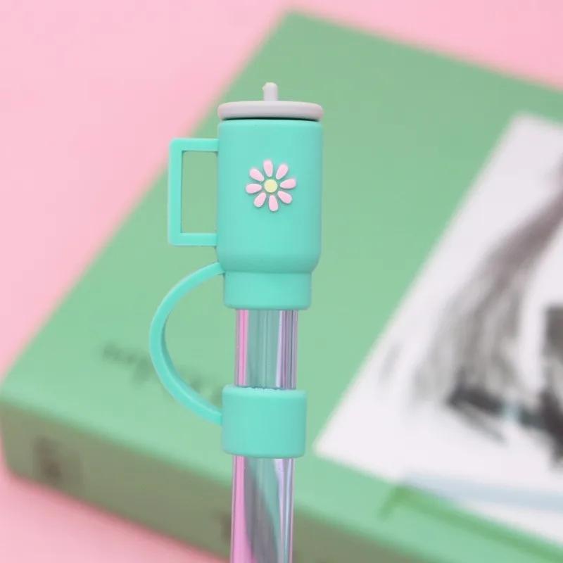 Silikon-Strohhalm-Abdeckkappen Kompatibel 10mm für Stanley Becher Wiederverwendbare Strohhalm-Spitzenabdeckungen Trinkhalm-Stöpsel Zuhause Küche Party