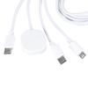 Type C USB to Double Type C+Micro USB+ Watch Charger Cable for Cellphone Tablet Watch Multi Charging Cable
