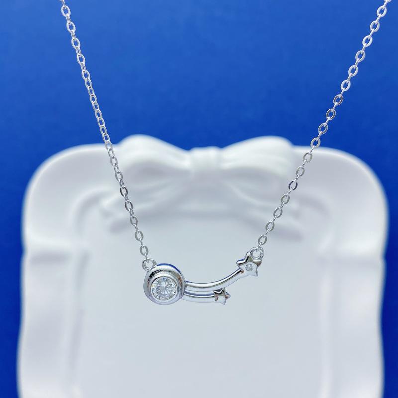 Elegant S925 Sterling Silver Meteor Shower Necklace for Women - Stylish, Versatile, High-End Design S925 Silver