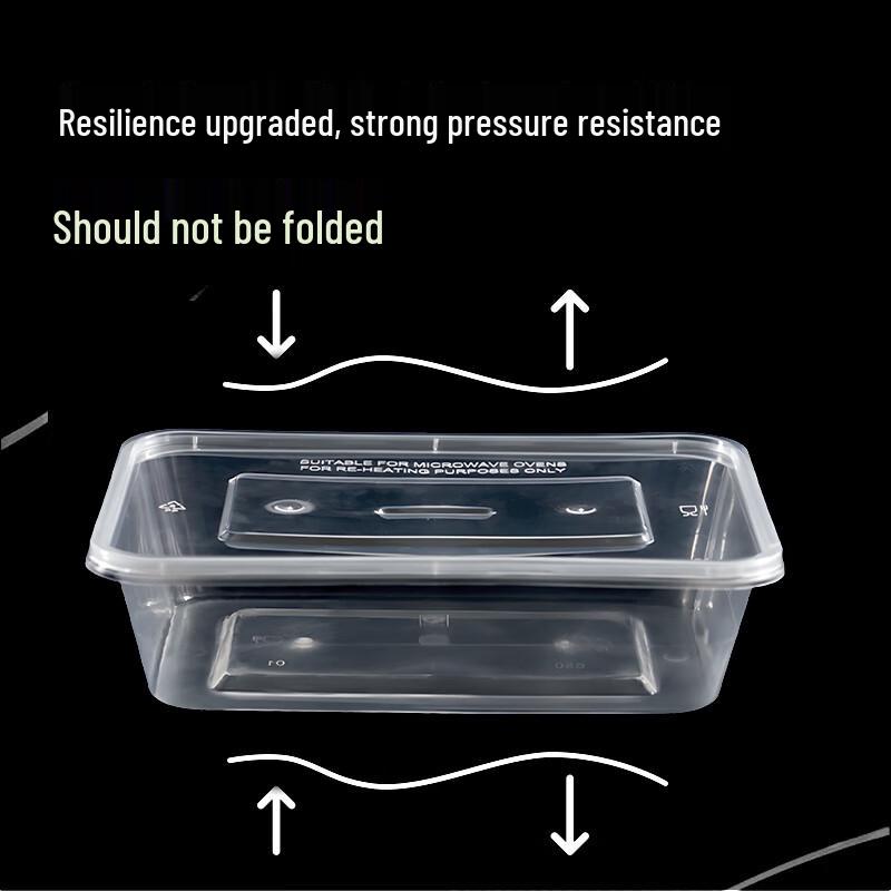 750ml Disposable Rectangular Meal Prep Containers