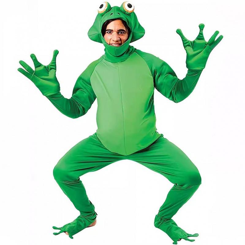 Halloween Cosplay Men's Frog Prince Cosplay Novelty One-piece Adult Animal Party Suit