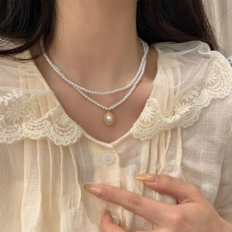 Love Pearl Necklace Women's Australian White Large Niche Design Choker Collarbone Chain Jewelry