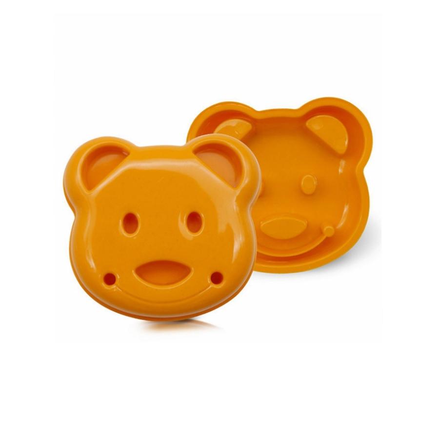 3 pcs Cute Cartoon Toast Lunch Box Cutter Breakfast Bread Rice Ball DIY Little Bear Sandwich Mold