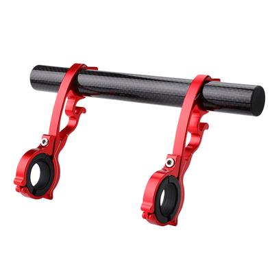 Support d'extension pour guidon de vélo, pour GPS, lampes, phares (rouge)