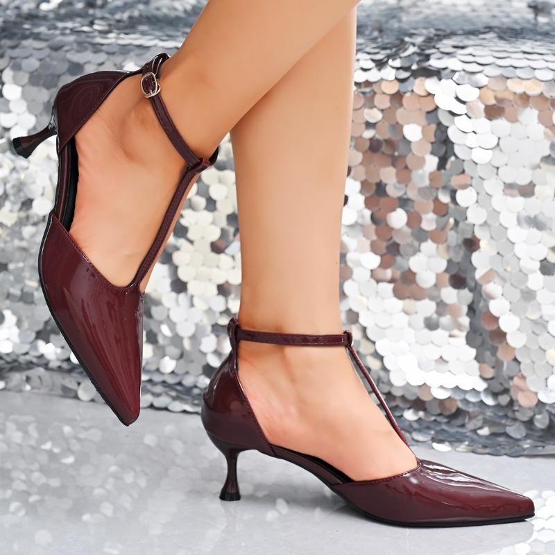 Fashion 2025 Summer New Closed Toe Women's Sandals Concise Fashion Dress Buckle Strap Thin Heel Shoes Daily Plus Size Cover Heel Sandals