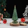 Resin Christmas Tree Figurine Ornament Miniature Christmas Tree Decoration for Living Room Bedroom Office Desk Display