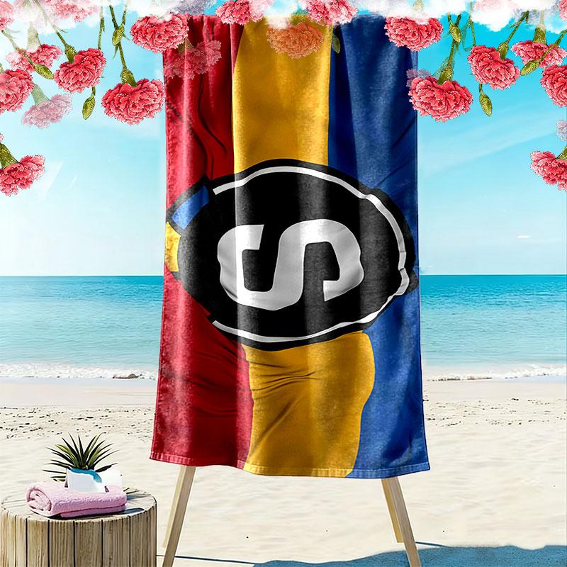 Iron Sparta Print Beach Towel, Large Soft Quick Dry Towel for Beach Camping Swimming