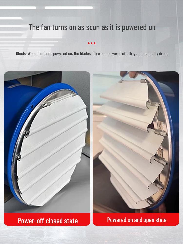 Round Aluminum Alloy Self-Closing Air Vent Louver Fan for Indoor Exhaust Systems